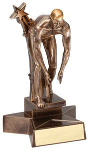 6.5" Swimming Male Trophy Personalized Free - Bild 1 von 2