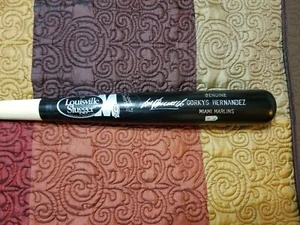 Gorkys Hernandez Authenticated Marlins Game Model Signed Louisville Slugger Bat - Picture 1 of 5