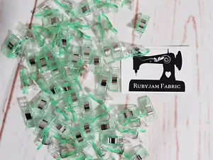 Pack of 25 Wonder Clips GREEN for stretch knits, quilting, Sydney stock - Picture 1 of 1