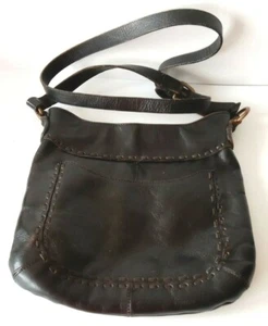 Vintage Rocha John Rocha Shoulder Bag Brown Leather 10in x 11in Travel Holiday- - Picture 1 of 5