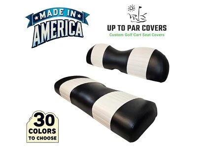 UP TO PAR COVERS Club Car Carry All 1700 Replacement Staple On Golf Cart Seat Cover (2 Stripe)