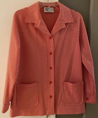 Vintage Cape Cod Match Mates checked women's jacket size Large polyster - Image 1 of 4