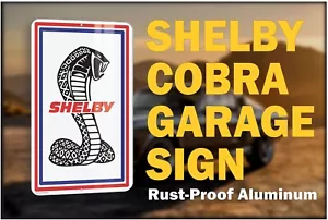 Shelby Cobra Metal Garage Wall Sign - Picture 1 of 4
