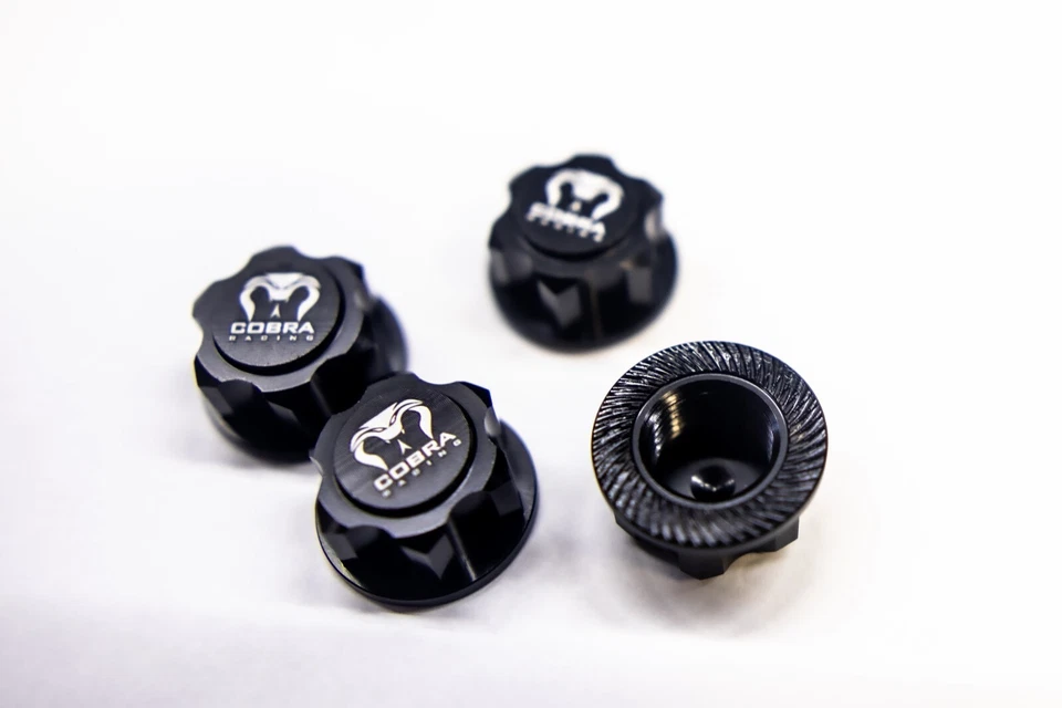 Cobra Racing 17mm Hex Wheel Nut Set – Black Aluminum - Image 1 of 4