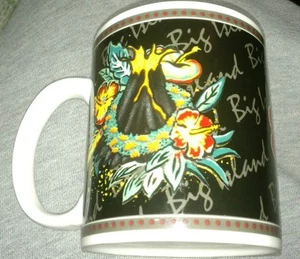 Vintage 2002 Hilo Hattie The Big Island Coffee Mug Hawaii Volcano Hibiscus - Picture 1 of 4