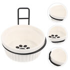  Pet Bowl Ceramics Cage Hanging House Food Wear-resistant Cat