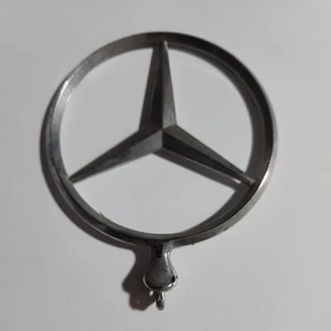 MERCEDES-BENZ LOGO HOOD ORNAMENT VINTAGE ORIGINAL METAL CHROME CAR BADGE - Picture 1 of 7