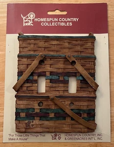 DBL Lichtschalter Platte Abdeckung NOS Landhaus Küche Stil Korb Harz 3 - Bild 1 von 2