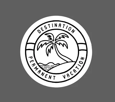 Постоянный отпуск стикер водонепроницаемый открытый путешествий пляж океан подарок новый - Изображение 1 из 3