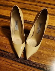 Jimmy Choo Abel Nude Patent Leather Pumps Size IT 37 - Picture 1 of 12