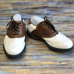 Zapatos de golf FootJoy clásicos para hombre talla 7W blanco marrón silla de montar 50356 - Imagen 1 de 12