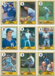 MLB-BASEBALL CARD LOT-1987 TOPPS-KANSAS CITY ROYALS-22 CARDS-HOWSER-JACKSON-FARR - Imagen 1 de 3
