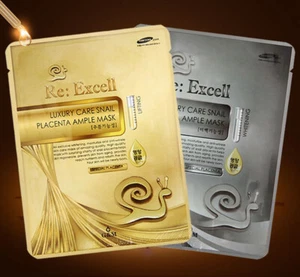 Paquete de mascarilla de caracol Re:Excell Premium/25 ml blanqueamiento y lifting 2 tipos 8/12/20/30 un. - Imagen 1 de 15