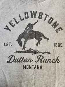 Yellowstone TV Show Dutton Ranch Montana Short Sleeve T-Shirt Men M / Women L - Picture 1 of 4