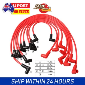 9Pcs 8mm HEI Spark Plug Wires Straight For Chevrolet SBC BBC 350 383 400 454 V8 - Picture 1 of 14