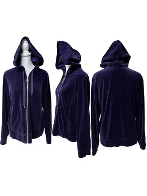 Sudadera con Capucha Lauren Ralph Lauren Púrpura Terciopelo Manga Larga Cremallera Frontal Talla Grande Foto 1 de 4