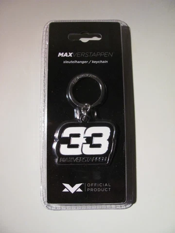 MAX VERSTAPPEN : Formula 1 Keychain ~ White NR 33 ~ NEW Cover