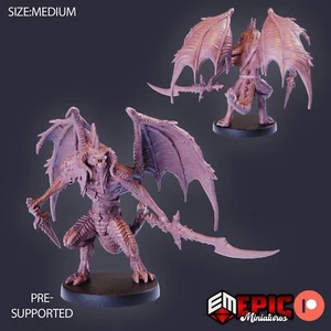 6K Resin 32mm Epic Miniatures Draconic Demon Black (Medium) For D&D - Picture 1 of 1