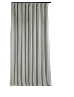 2 Cortinas Paneles Terciopelo Cortinas en Gris Claro Forradas Extra Anchas 106x100 Blackout Foto 1 de 4