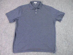 Peter Millar Mens Shirt 2XL XXL Blue White Stripe Buttery Soft Pima Silk Spandex - Picture 1 of 18