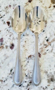 Oneida Satin Countess Stainless Beaded Silverware Flatware Serving Set - Picture 1 of 3