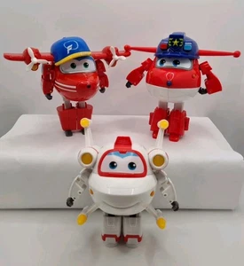 Super Wings Transform-A-Bots Plane Bundle x3 Flip Jett Police Astro 5" Rare VGC - Picture 1 of 22