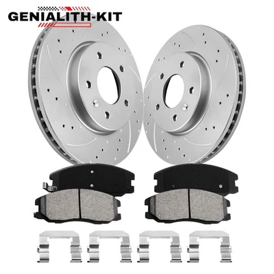 Front Drilled Rotors Brake Pads for 2007-2009 Chevrolet Equinox Pontiac Torrent Foto 1 de 4