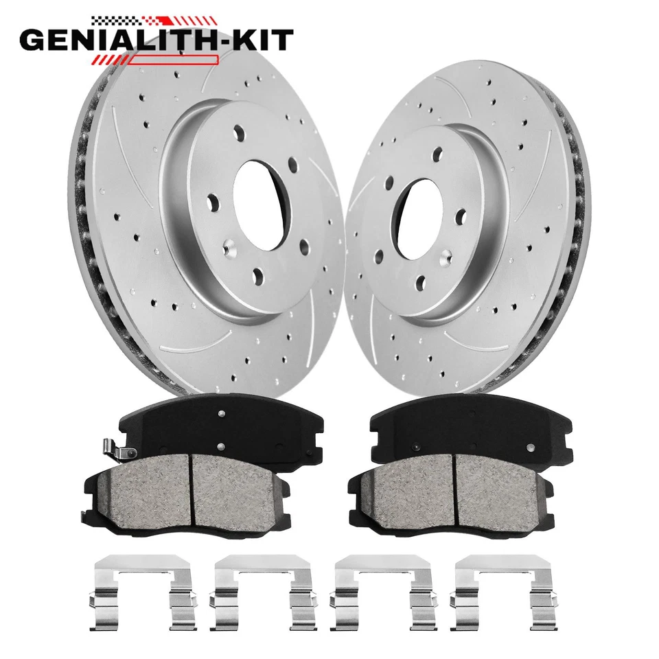 Front Drilled Rotors Brake Pads for 2007-2009 Chevrolet Equinox Pontiac Torrent Foto 1 de 4