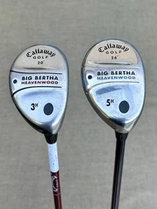Callaway Big Bertha Heavenwood Hybrid Set 3H 20° 5H 26° Ladies Flex Graphite - Picture 1 of 13