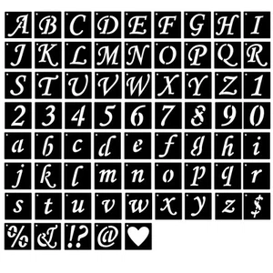 Eage Alphabet Letter Stencils 2 inch, 68 Pcs Reusable Plastic Letter Number S... - Picture 1 of 7