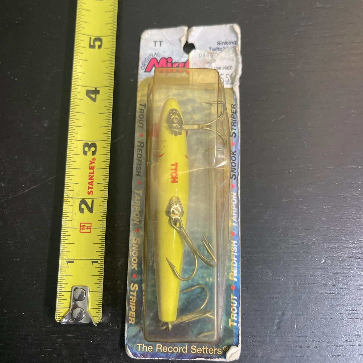 Mirrolure Mirrodine XL Fishing Lure - Black/White, 3-1/8 Inch, Swimbait For Trout, Redfish, Snook