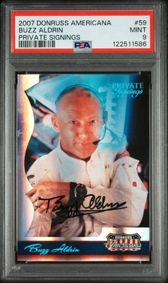 2007 Donruss Americana Private Signings Buzz Aldrin #59 Auto Autograph /50 PSA 9 - Image 1 of 2