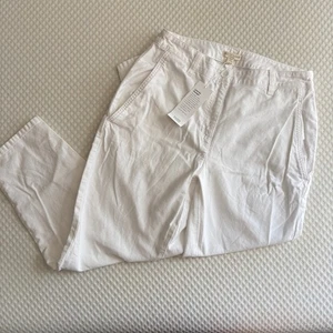 Neu mit Etikett Eileen Fisher Baumwolle Hanf Laternenhose 2 2P P2 weiß Knöchelhose Küste - Bild 1 von 6