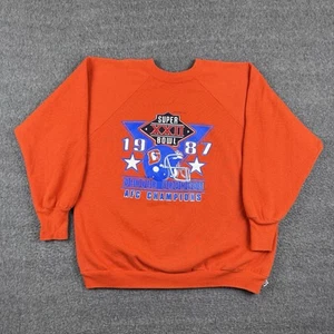 Vintage Denver Broncos Super Bowl XXII Sweatshirt Men’s XL Orange Football 1987 - Picture 1 of 7