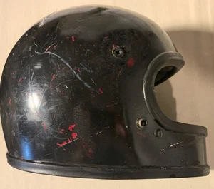 Vintage Electro 2A pro series Black helmet full face MOTORCYCLE LARGE RAT BIKE - Picture 1 of 13