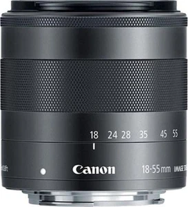Canon EF-M 18-55mm f/3.5-5.6 IS STM Black Photography Camera Lens - Picture 1 of 1