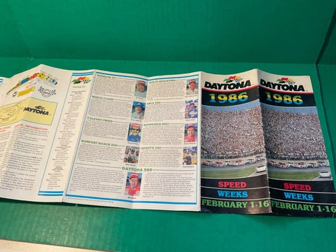 VINTAGE - 1986 DAYTONA INTERNATIONAL RACEWAY Speed Weeks Brochure Cover