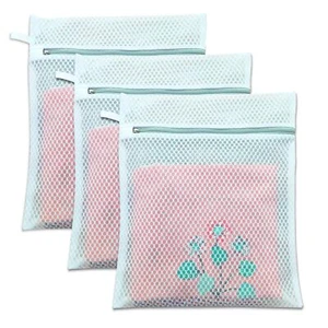 3 Medium 12x16" Honeycomb Mesh Laundry Bags for Delicates Lingerie Socks - Picture 1 of 7