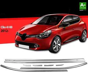 Chrome Window Frame Trim for Renault Clio IV 2012-2019 8pc Set Stainless Steel - Imagen 1 de 5