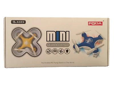 D-10 Mini Radio Controlled Quadcopter Drone by Foda - Yellow 7cm - Image 1 of 3
