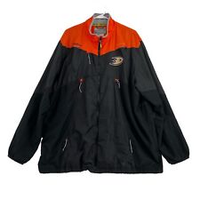 Reebok Men's Anaheim Ducks Center Ice Jacket Sz 2XL Black/Orange Kinetic Fit NHL