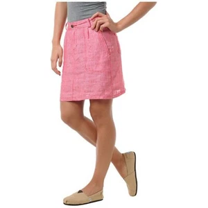 Horny Toad Mini Skirt Size 6 Lithe Venti Pink 100% Linen Women's - Picture 1 of 12