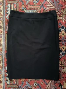 Armani Collezioni Virgin Black Wool Pencil Skirt Sz 6 Academia Preppy Office - Picture 1 of 5