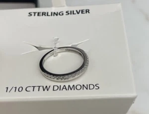 R.h.Macy & Co Sterlingsilber 1/10 cttw Diamanten Damen Bandring  - Bild 1 von 5