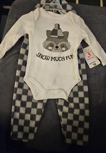Snow Much Fun  baby Girl Or Boy clothes 3-6 months 3 Piece Set new Winter - Picture 1 of 3