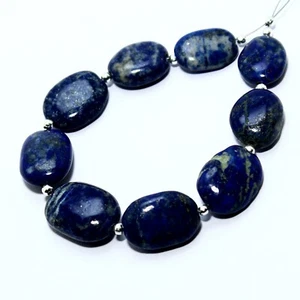 Lapis Lazuli Smooth Oval Beads Briolette Natural Loose Gemstone Making Jewelry - Picture 1 of 5