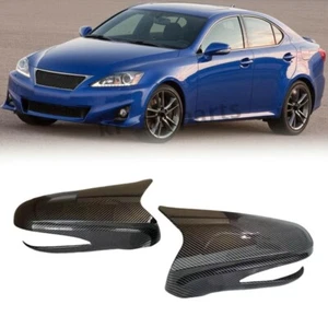 2x For 2006-2012 Lexus IS IS250 IS350 IS F Carbon Fiber Color Mirror Cover Caps - Picture 1 of 8