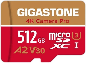 GIGASTONE 512GB Micro SD Card 4K Camera Pro Memory Card for GoPro, DJI, Nintendo - Photo 1 sur 6