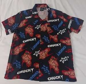 Child's Play Chucky Horror button up shirt Size 2XL halloween shirt NWT - Picture 1 of 7