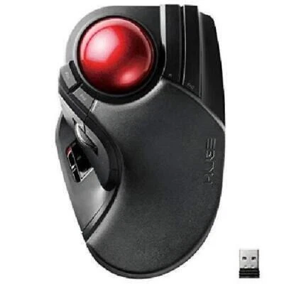 ELECOM M-HT1DR M-HT1DRXBK Black Trackball Mouse Wireless 8 Button New - Image 1 of 4